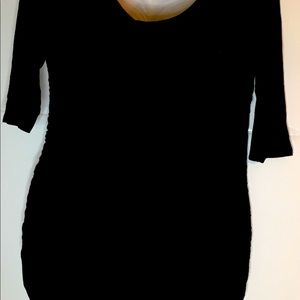 Black gold stud dress